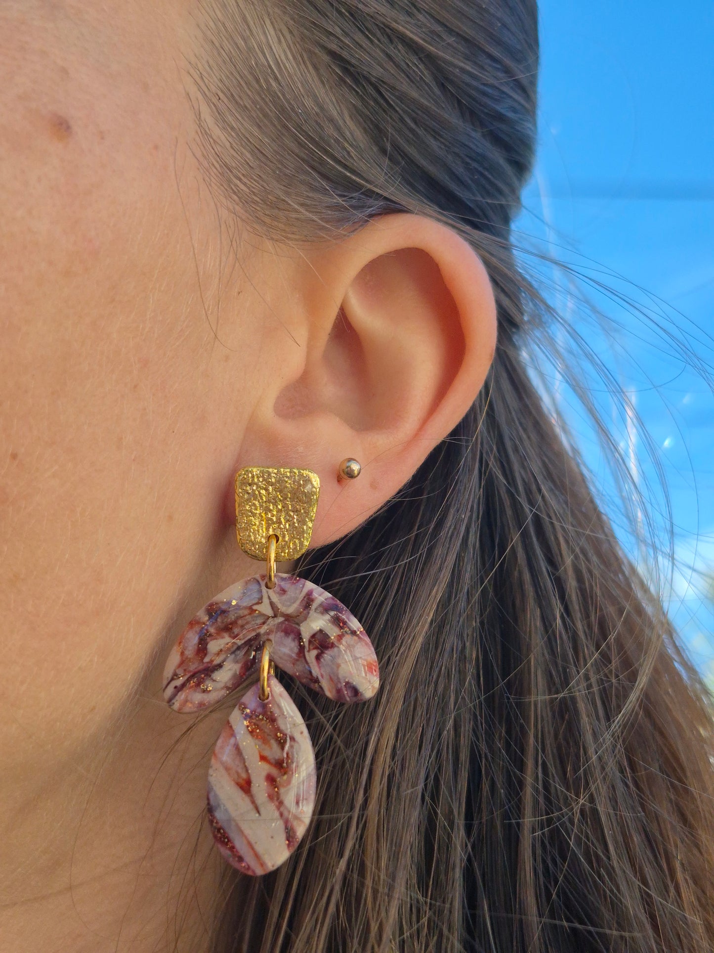 Boucles d'oreilles - Anaïs marbré