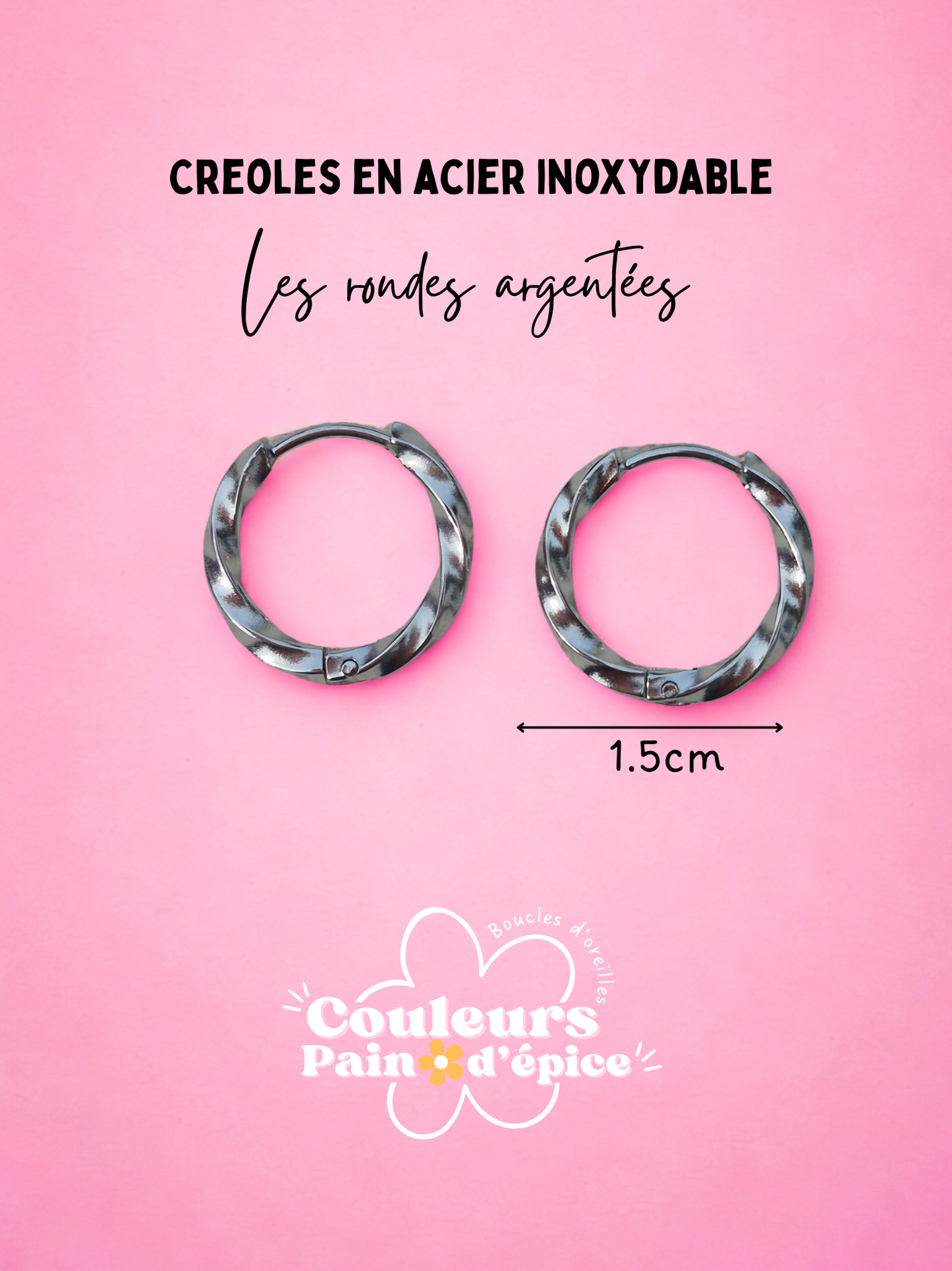 Creoles en acier inoxydable