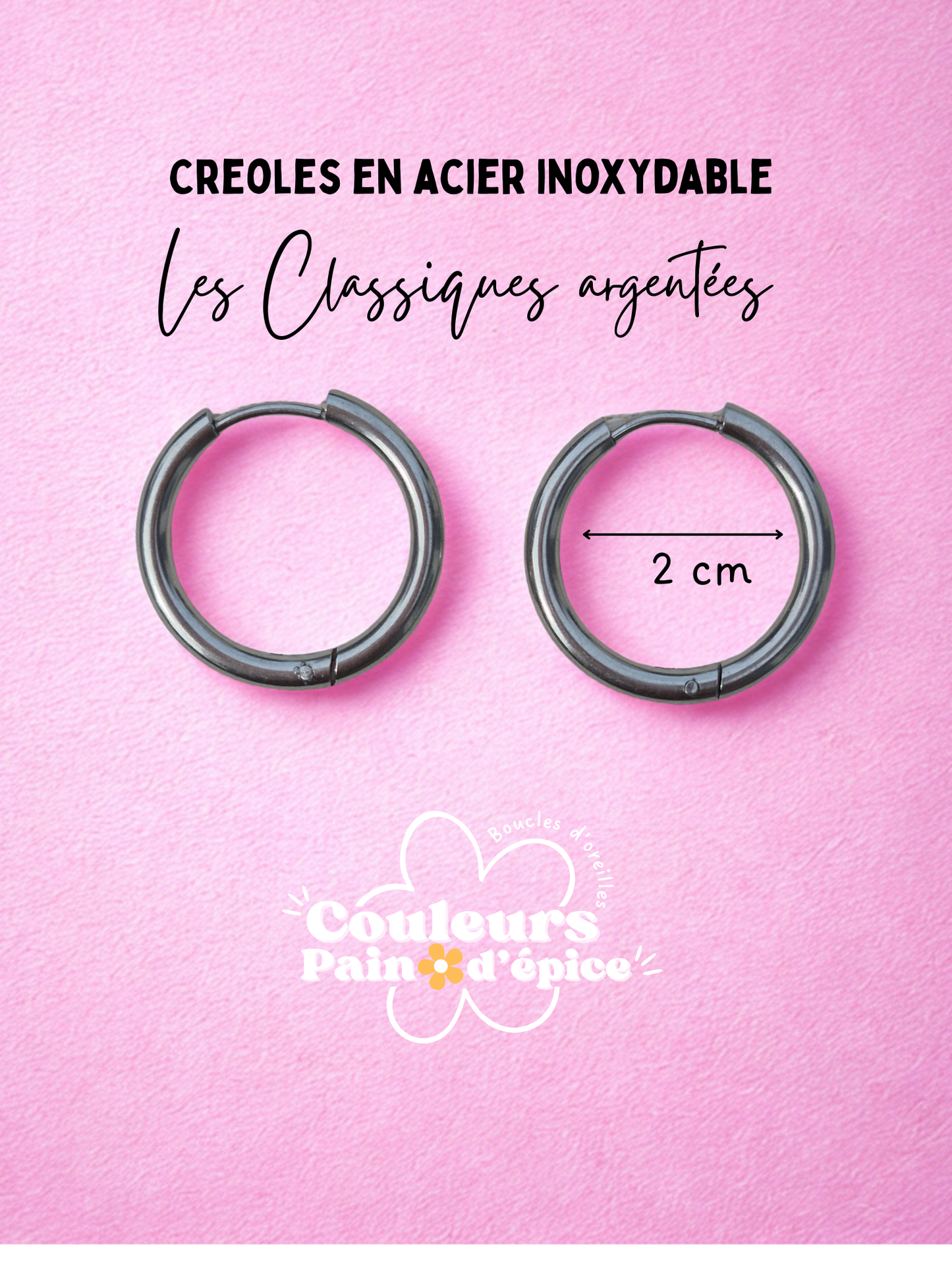 Creoles en acier inoxydable
