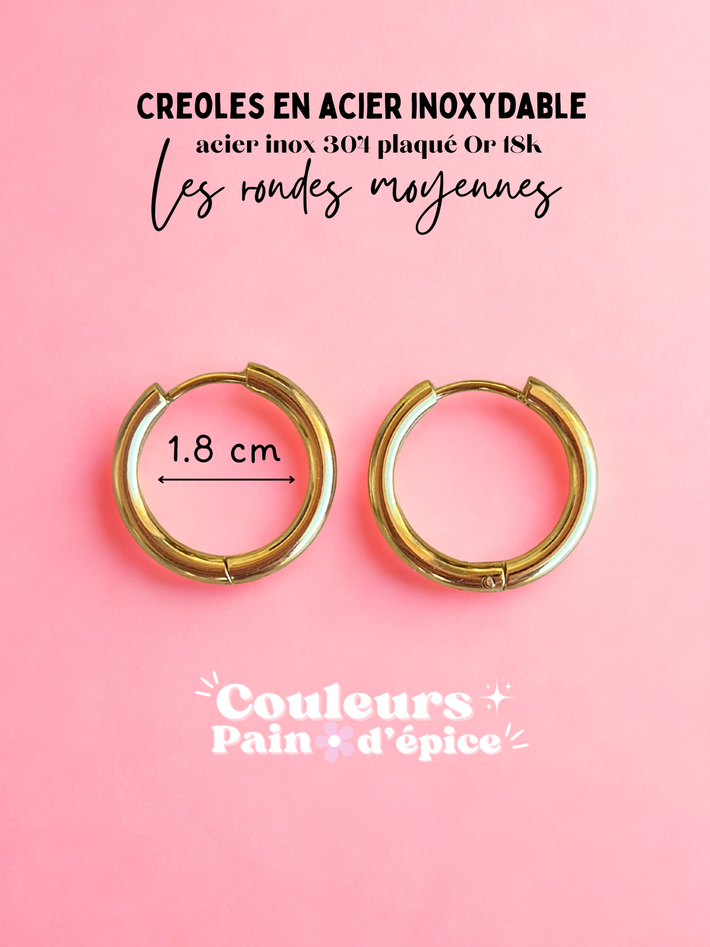 Creoles en acier inoxydable