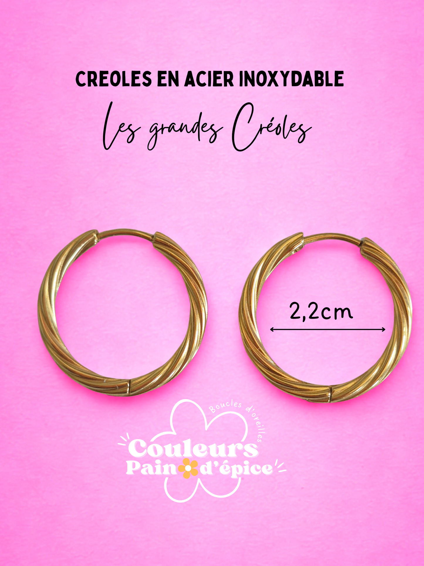 Creoles en acier inoxydable