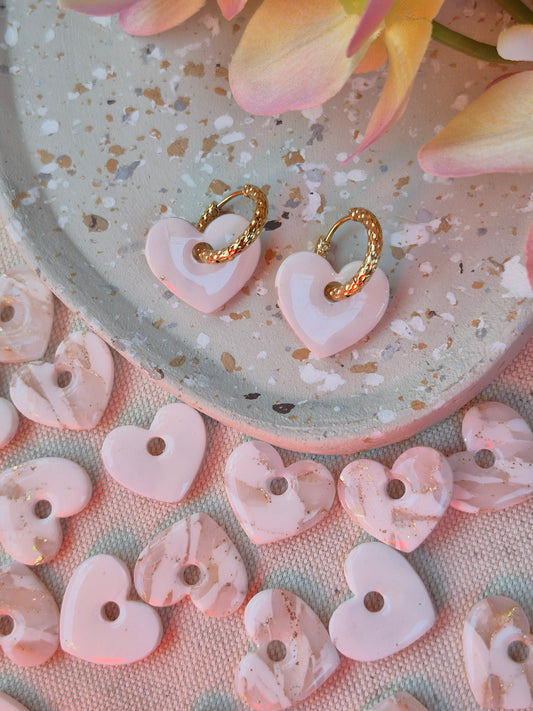 Pampilles Sweet heart- marbré blanc réversibles