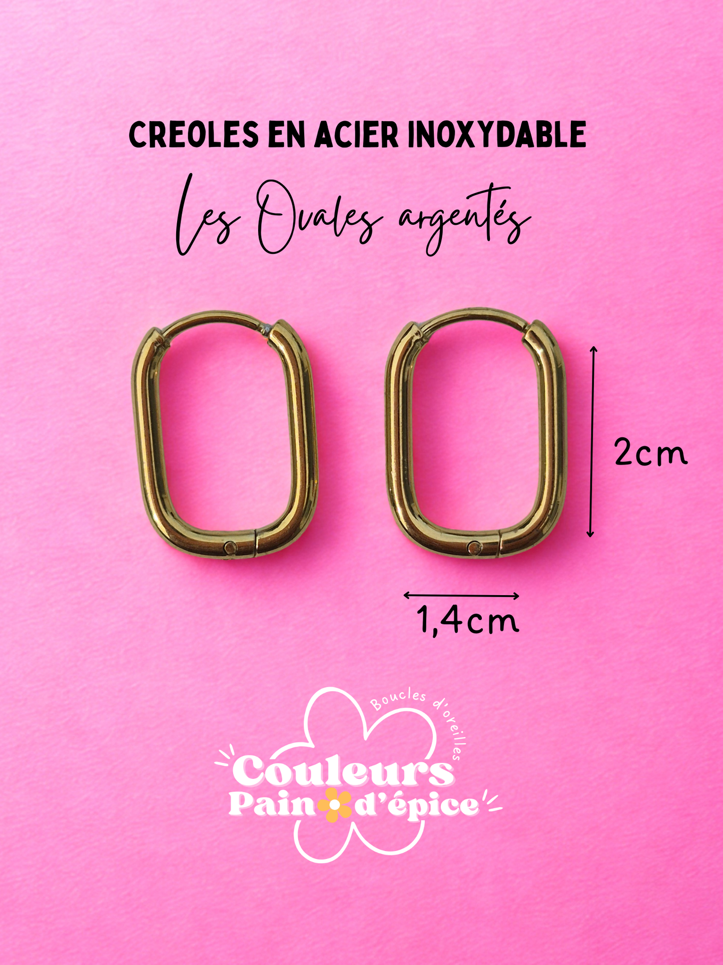 Creoles en acier inoxydable