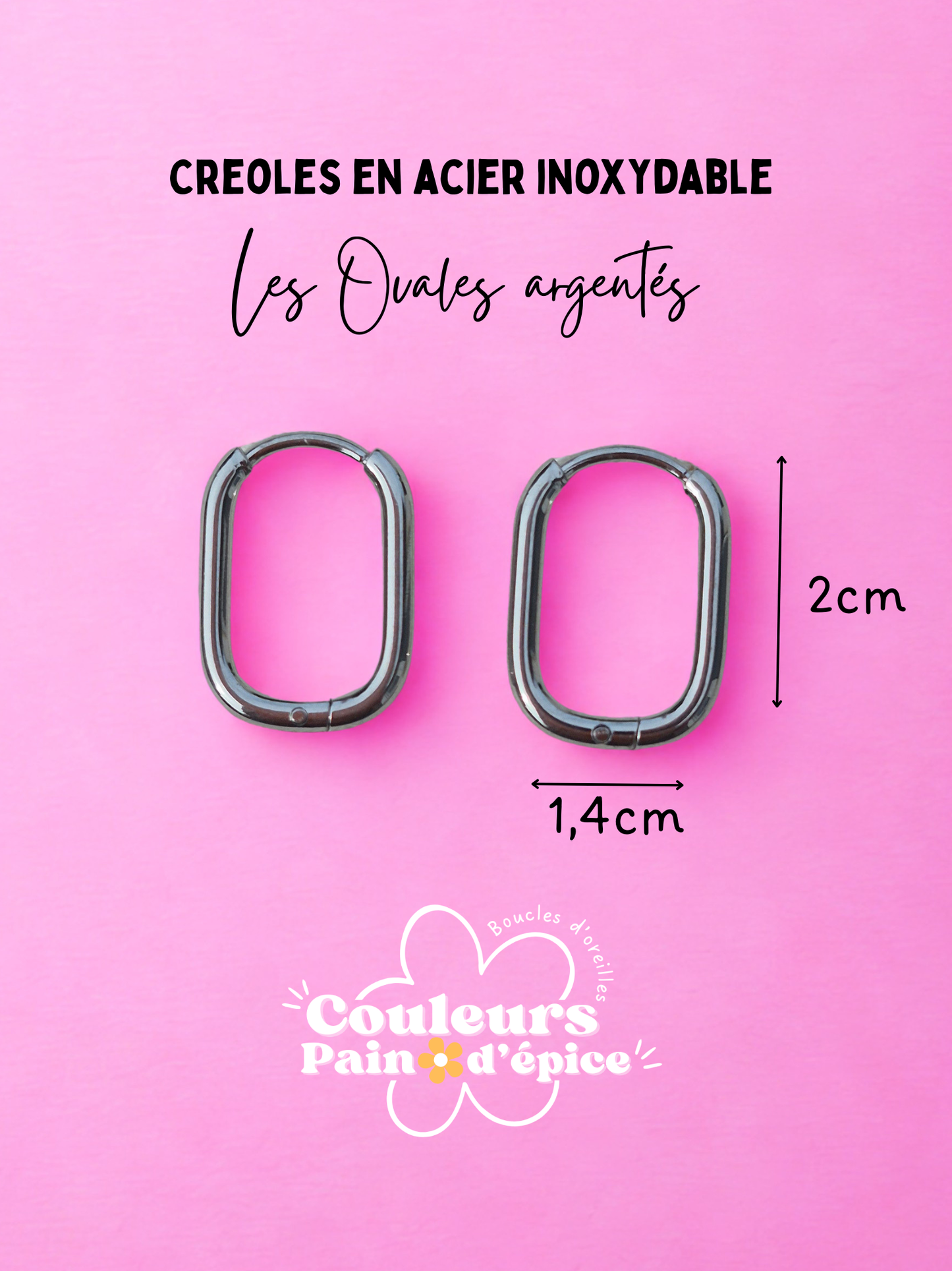 Creoles en acier inoxydable
